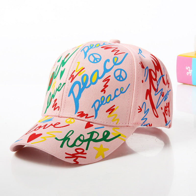 Kids Casual Graffiti Baseball Hat