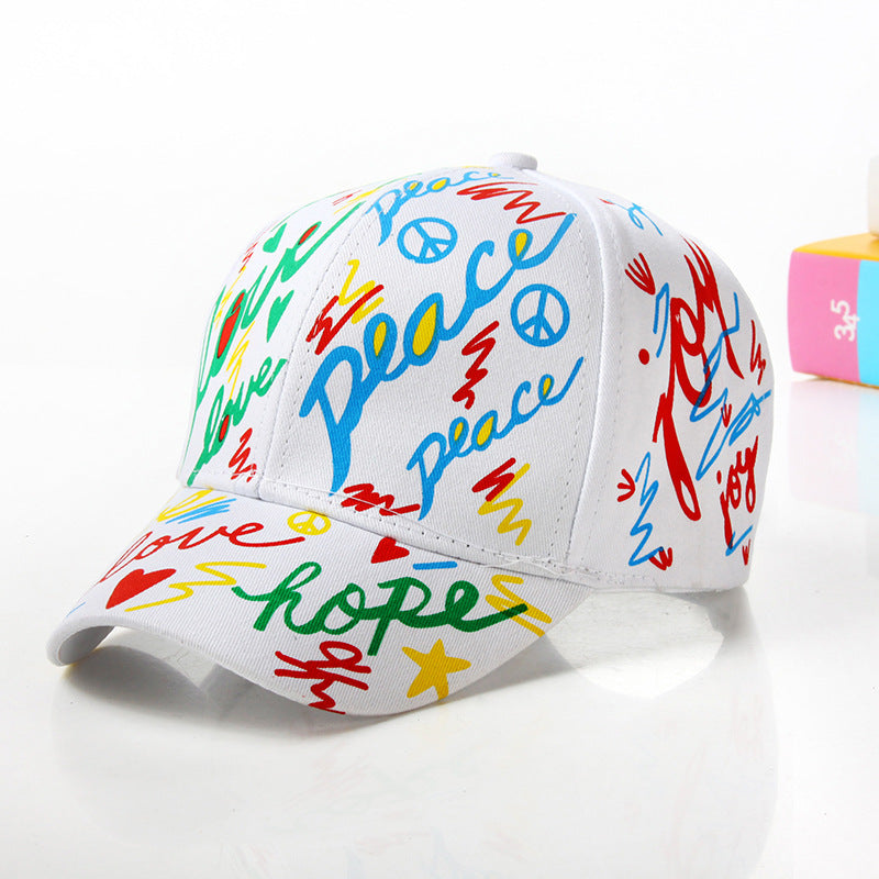 Kids Casual Graffiti Baseball Hat