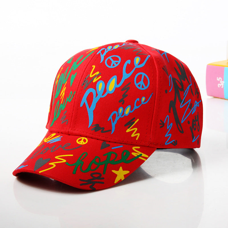 Kids Casual Graffiti Baseball Hat