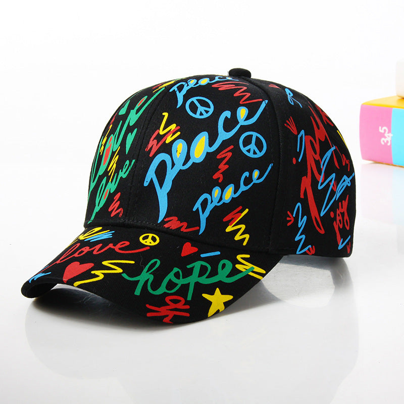 Kids Casual Graffiti Baseball Hat