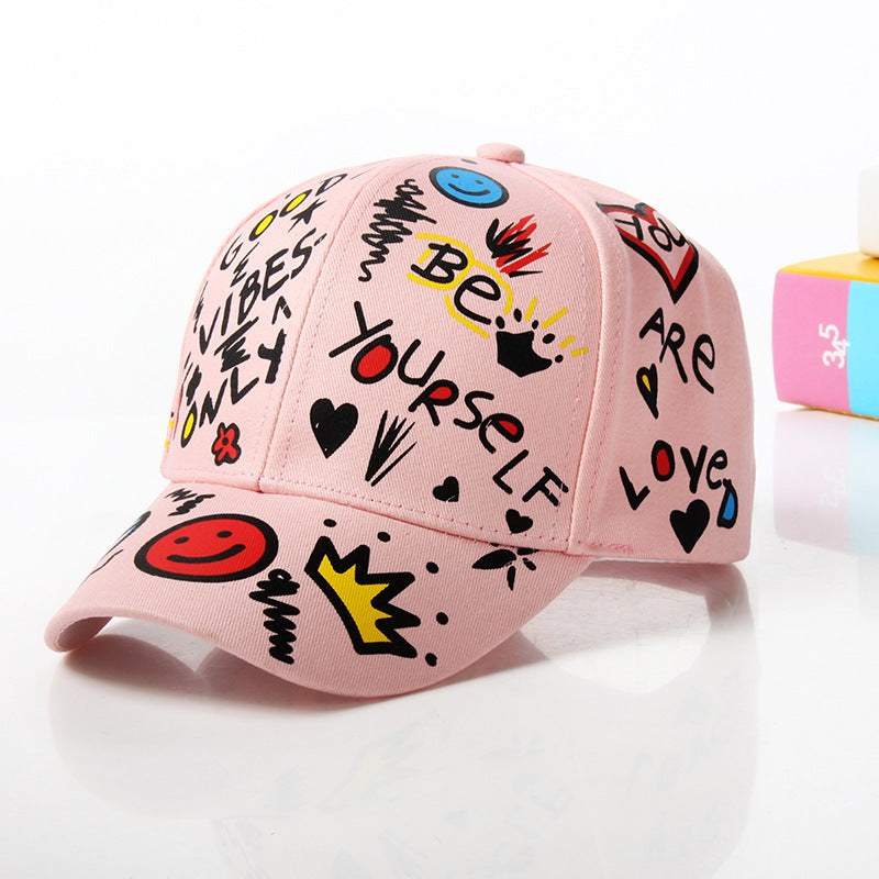 Kids Casual Graffiti Baseball Hat