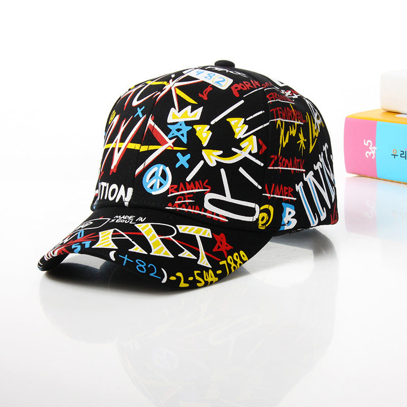 Kids Casual Graffiti Baseball Hat